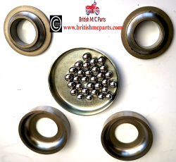 Triumph Steering Head Cup And Cone Bearing Set - Fits T15, T20  Models Years 1954-68.