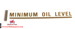 BSA  A7 A10 - MINIMUM OIL LEVEL Transfer Decal 1736