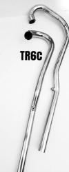 Triumph TR6C 650cc Exhaust Pipes High Level  P/ Unit L/ H side UK Made. 71-0022/24