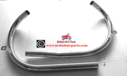 42-2952/55 EXHAUST PIPES -  BSA  A7 Swing Arm  CHROME UK Made 1958 on (PR)