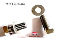 99-7012 Headlight Mounting Bolts Stainless Triumph T140 T150 7/16" UNF Uk Made