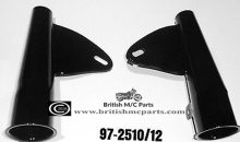 97-2510/12  BSA Fork Headlamp Holders  BLACK UK Made