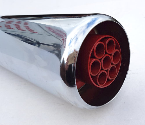 Dunstall Type Replica Silencer.(Universal ) with Red Diffuser  id:41-44mm 